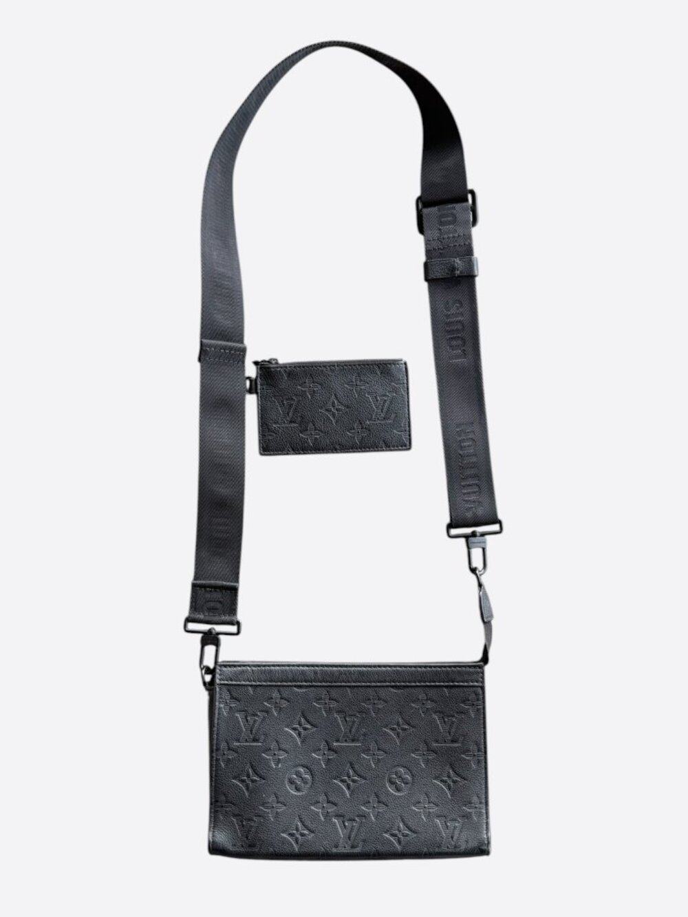 Louis Vuitton Black Shadow Monogram Gaston Wallet